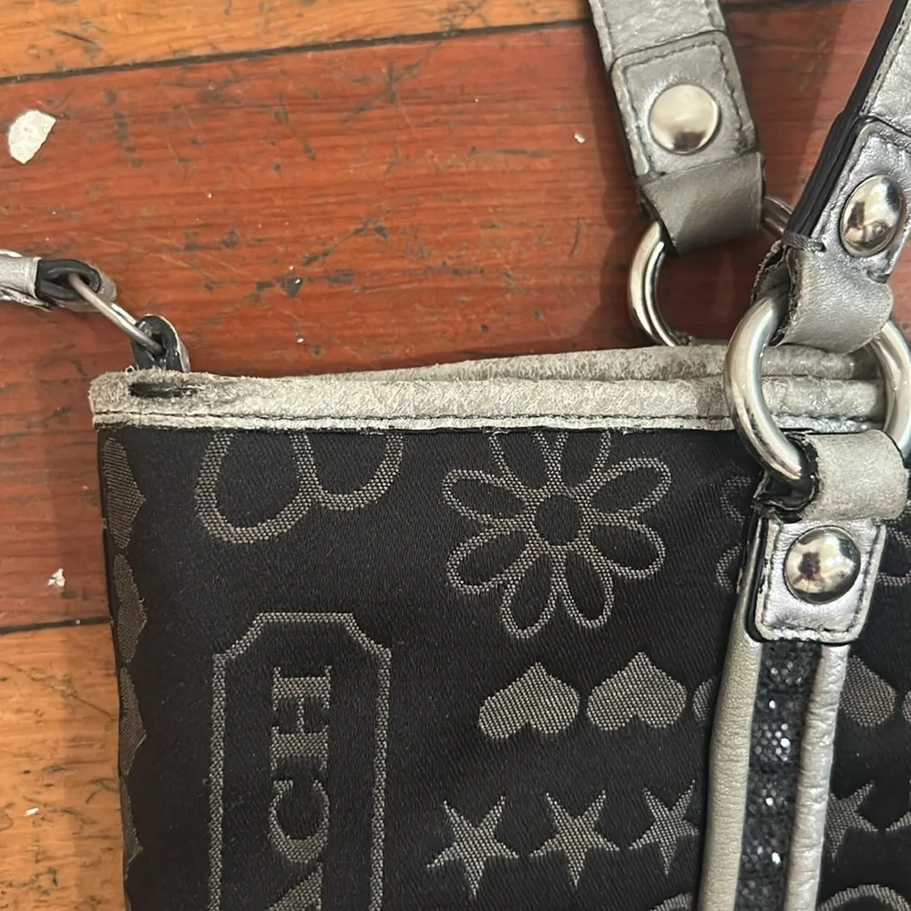 COPY - Coach Black Tote Bag with Metallic Accents - Picture 11 of 17